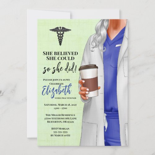 White Coat Medical School Graduation Invitation