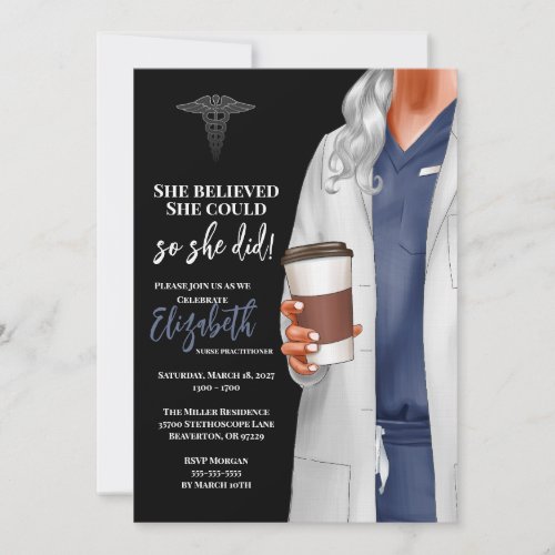 White Coat Medical School Graduation Invitation