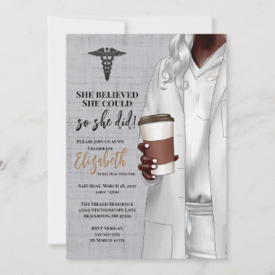 White Coat Medical School Graduation Invitation