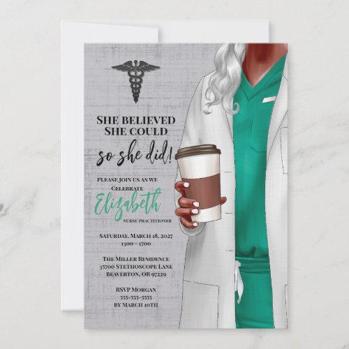 White Coat Medical School Graduation Invitation