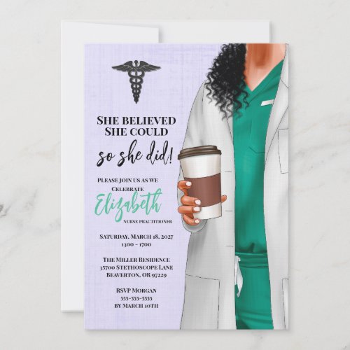 White Coat Medical School Graduation Invitation