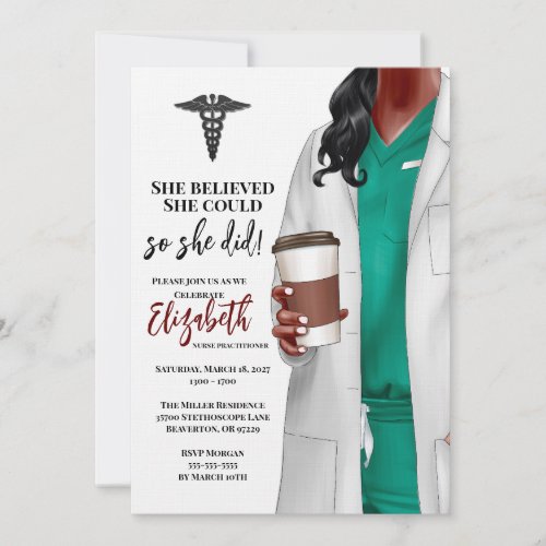 White Coat Medical School Graduation Invitation