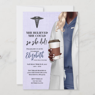 White Coat Medical School Graduation Invitation