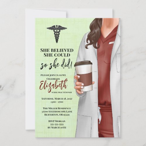 White Coat Medical School Graduation Invitation