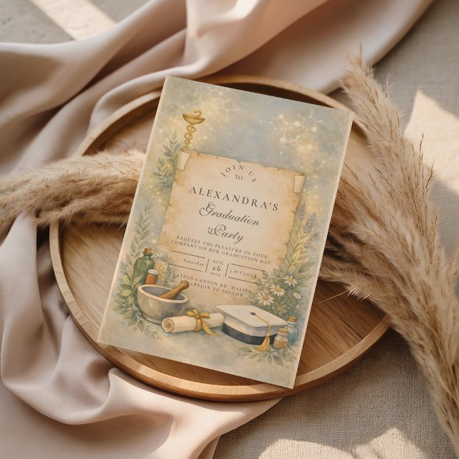 White Coat Pharmacy Graduation Invitation (Creator Uploaded)