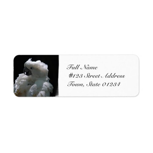 White Cockatoo Bird Mailing Labels