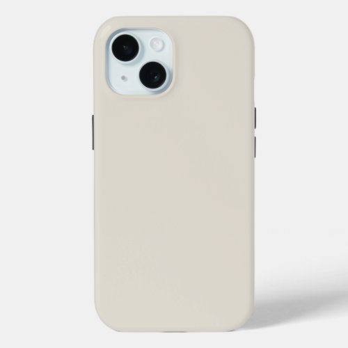 White Coffee Solid Color iPhone 15 Case