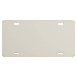 White Coffee Solid Color License Plate