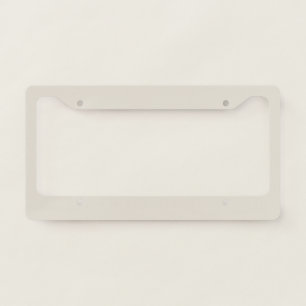 White Coffee Solid Color License Plate Frame