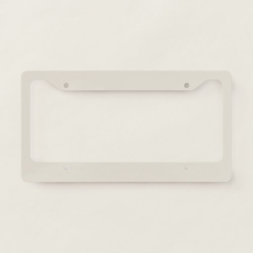 White Coffee Solid Color License Plate Frame