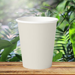 White Coffee Solid Color Paper Cups