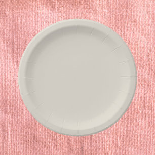White Coffee Solid Color Paper Plates