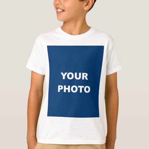 White Color Add Your Image Photo Picture Logo T_Shirt