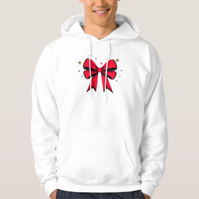 White color Christmas sweatshirt hoodie (Front)