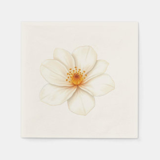 White color flower napkins