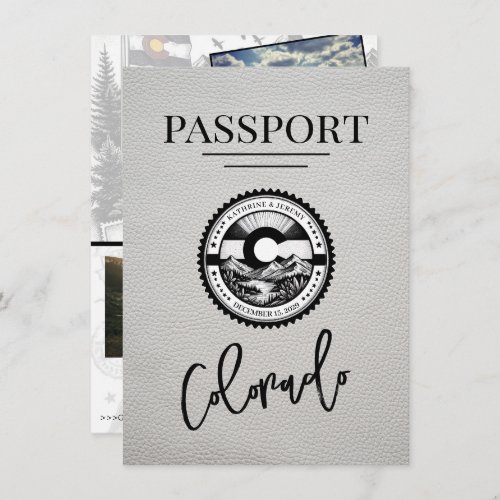 White Colorado Passport Save The Date