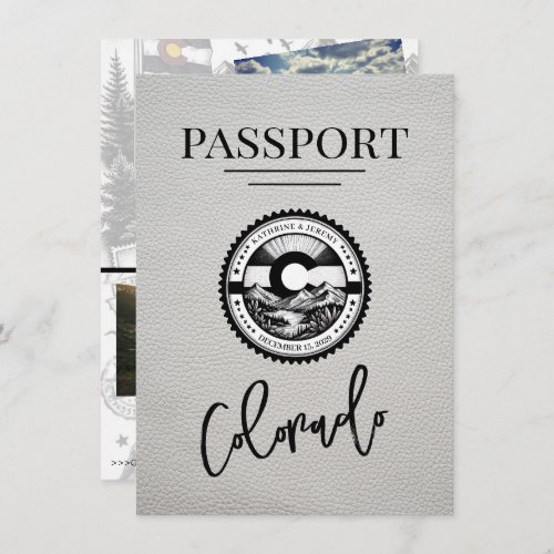 White Colorado Passport Save The Date