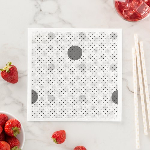 White Colored Abstract Polka Dots b3 Paper Dinner Napkins