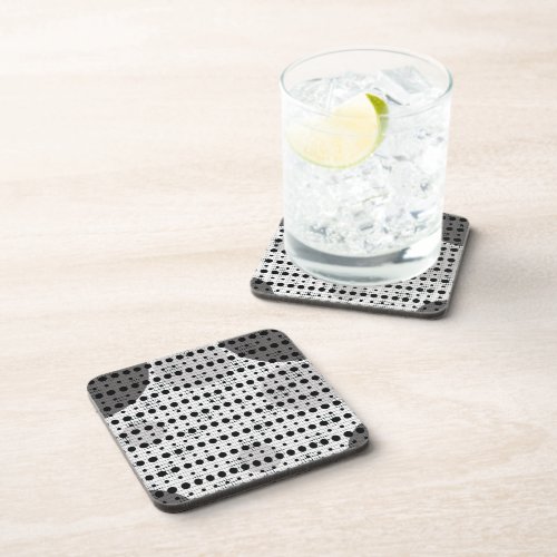 White Colored Abstract Polka Dots g9 Beverage Coaster