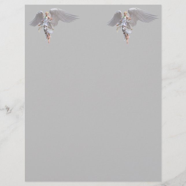 White Colorful Angel Letterhead (Front)