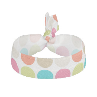 White Colorful Polka Dots Hair Tie