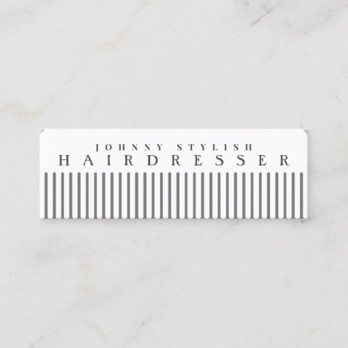 White comb faux looks  mini business card