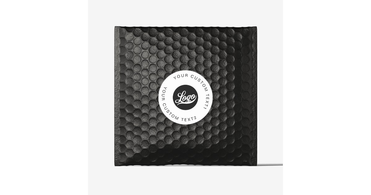 White Company logo Business Brand custom Classic Round Sticker | Zazzle