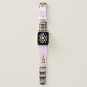 WHITE CONCRETE BUILDING UNDER CLOUDS APPLE WATCH BAND