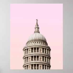 WHITE CONCRETE BUILDING UNDER CLOUDS POSTER