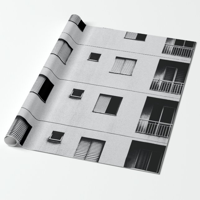 White concrete building wrapping paper (Unrolled)