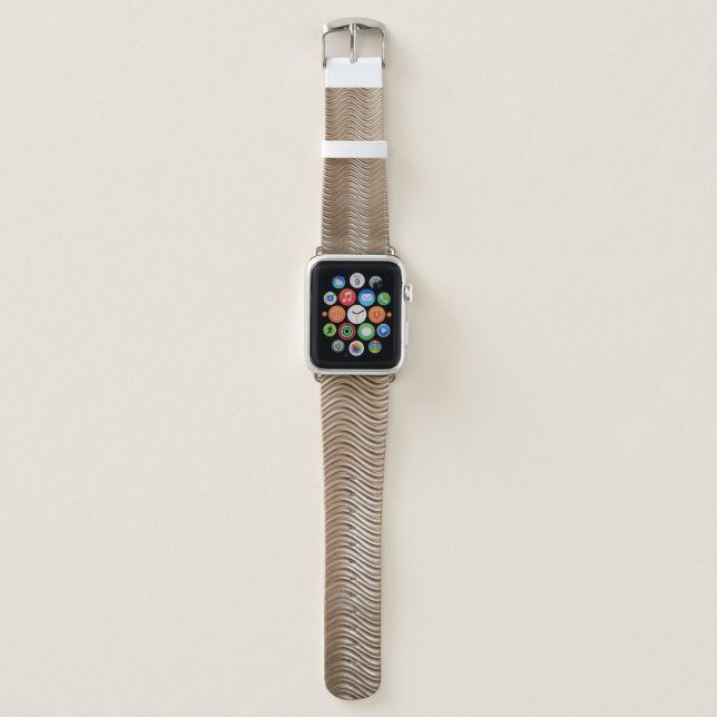 White concrete high-rise building apple watch band (Front)