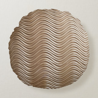 White concrete high-rise building round pillow