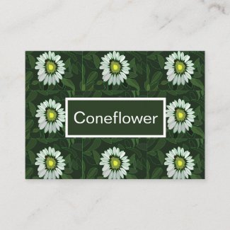White Coneflower Floral Pattern