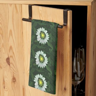 White Coneflower Floral Pattern