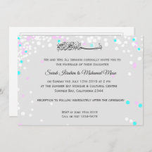 White confetti Muslim wedding