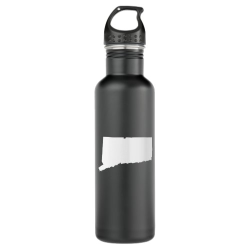 White Connecticut Stainless Steel Water Bottle