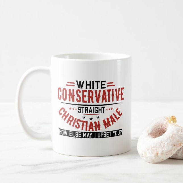 White conservative coffee mug (With Donut)