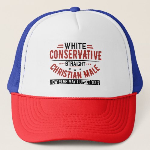 White conservative  trucker hat