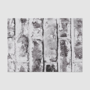 White Contrast Industrial Rustic Brick Texture Tissue Paper