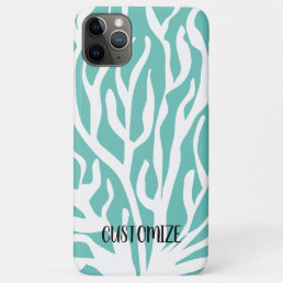 White coral reef custom teal Case-Mate iPhone Case