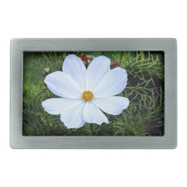 White Cosmos Belt Buckle (Front)