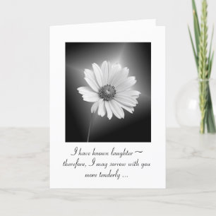 White Cosmos Glow Sympathy Card