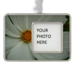 White Cosmos Summer Wildflower Floral Christmas Ornament