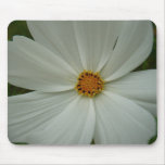 White Cosmos Summer Wildflower Floral Mouse Pad