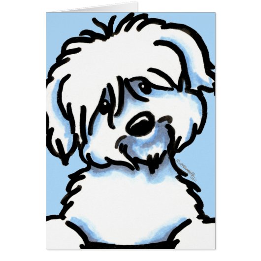 White Coton de Tulear Face Cards (Front)