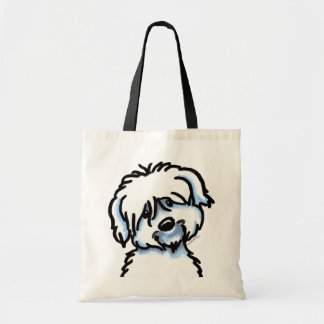 White Coton de Tulear Face Tote Bag