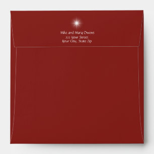 White Country Christmas Peace on Earth  Envelope