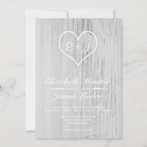 White Country Wedding Invitations