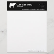 White Cow 2in Color Header - Black Letterhead