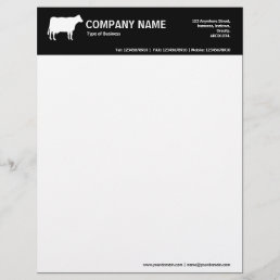 White Cow 2in Color Header - Black Letterhead
